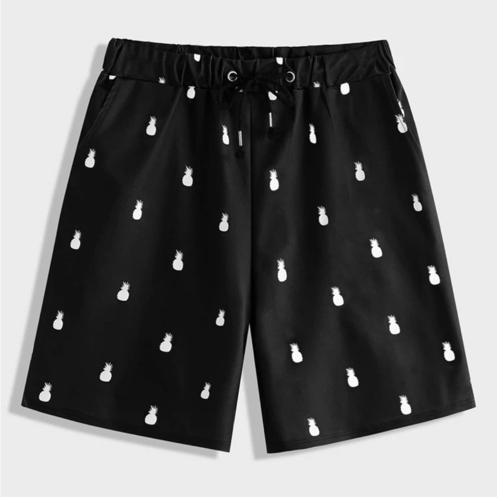 Mens Pineapple Print Shorts
